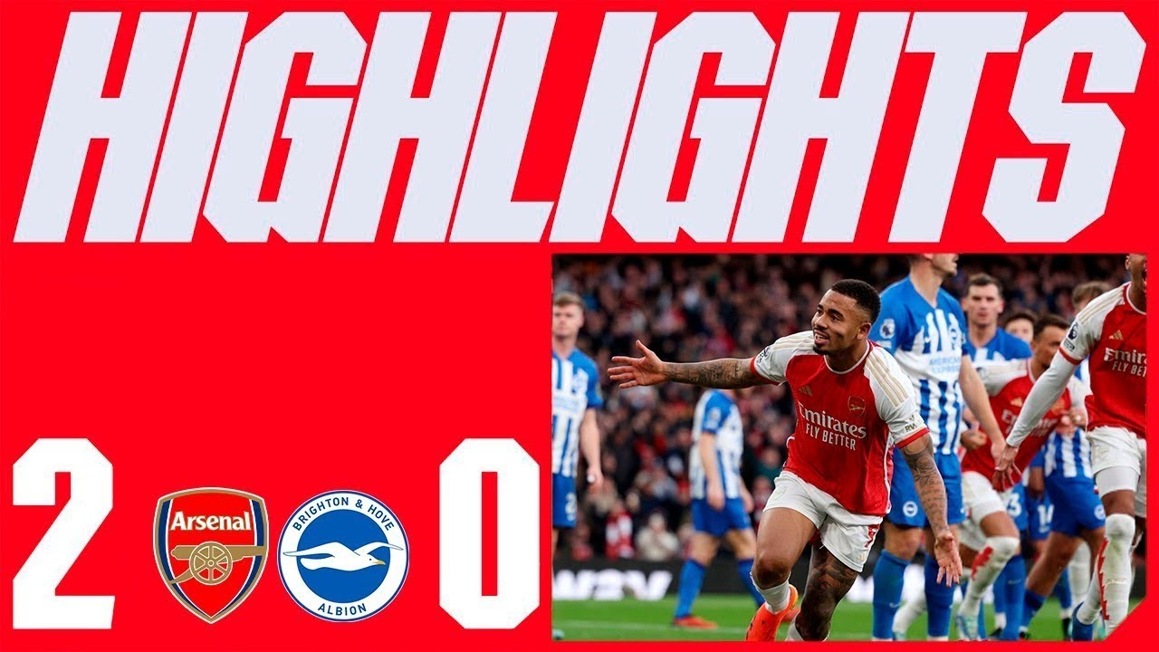 Arsenal move to second in Premier league, Brighton draw