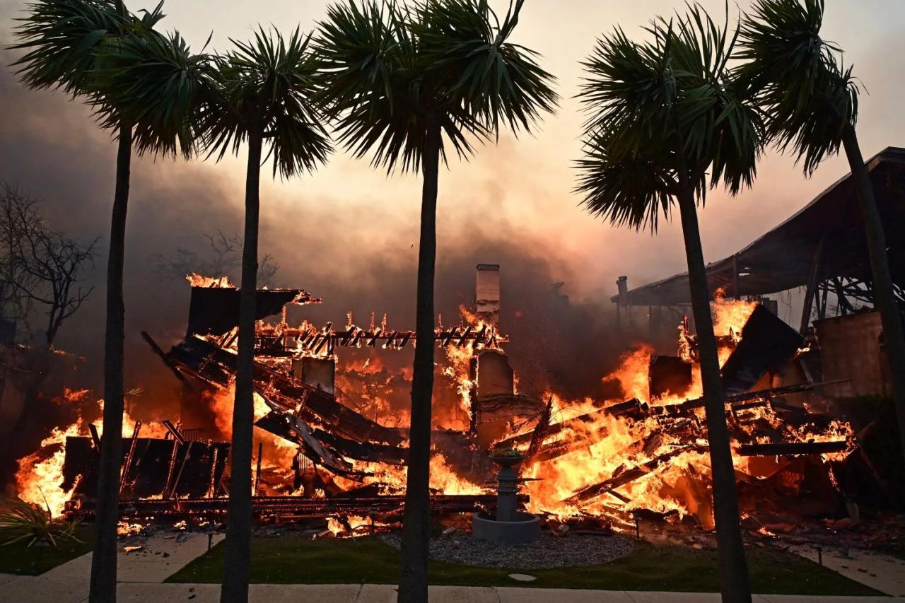 Los angeles fire drone